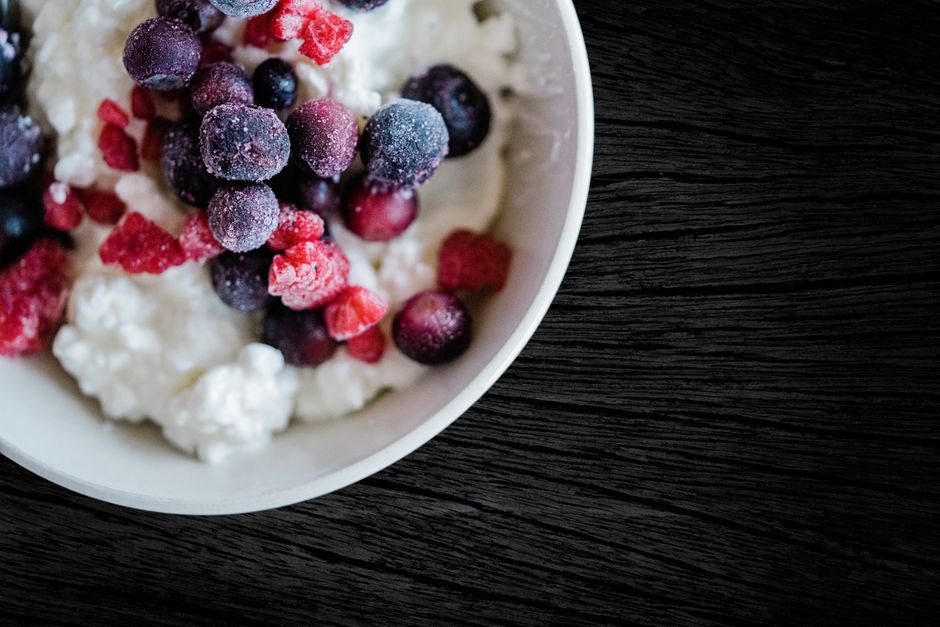high protein cottage cheese ice cream dessert